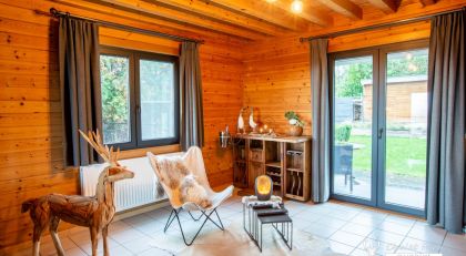 Chalet Faro Durbuy suites, luxe vakantiehuis met zwembad sauna en jacuzzi huren in de Ardennen